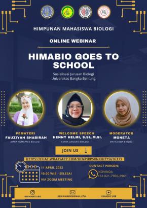 Online Webinar: HIMABIO UBB Goes to School