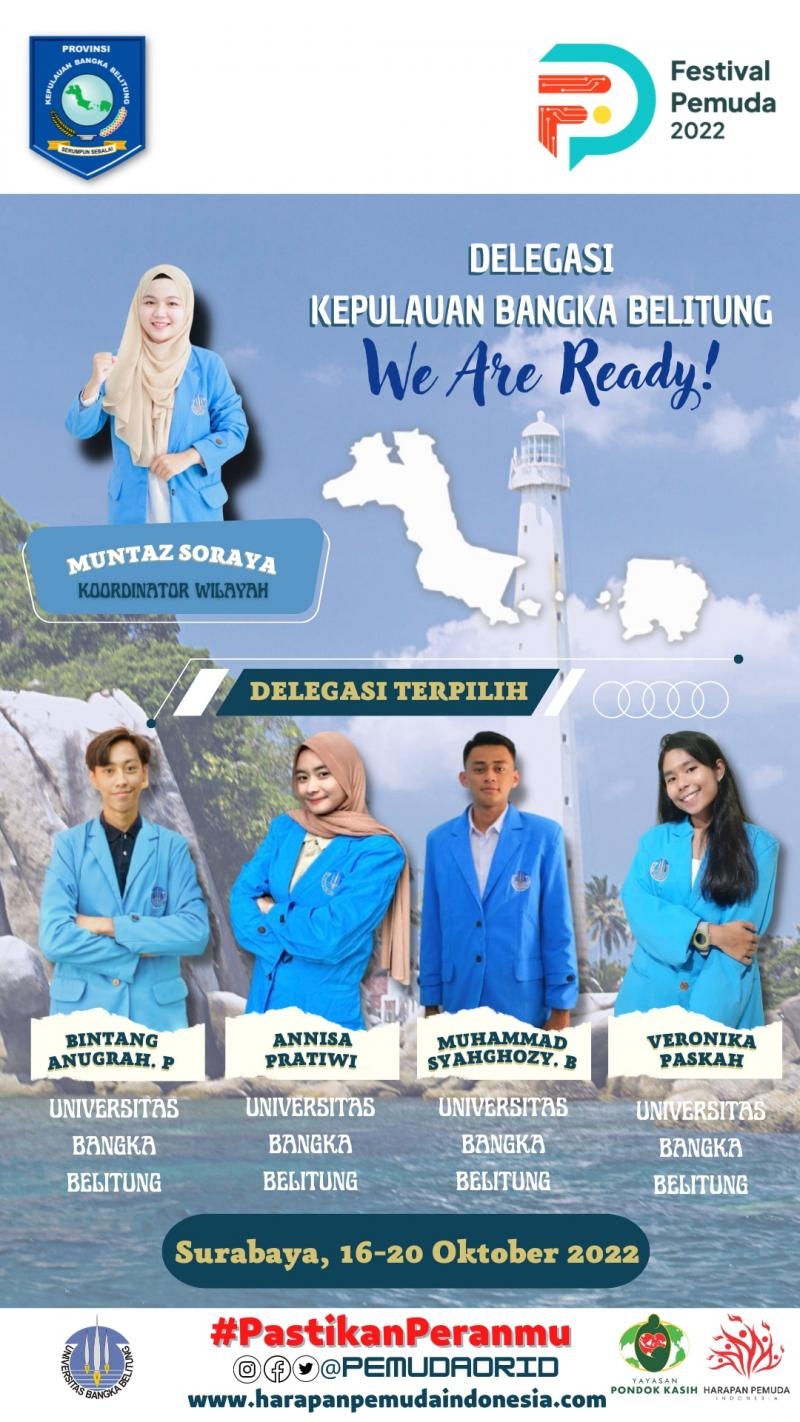 Lulus!Korwil dan Delegasi Kepulauan Bangka Belitung Siap Harumkan Nama Daerah di Festival Pemuda 2022