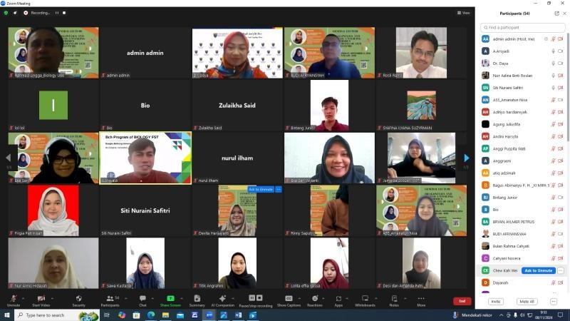 Prodi Biologi Gelar Kuliah Umum dari Senior Lecturer Institute of Biological Malaysia